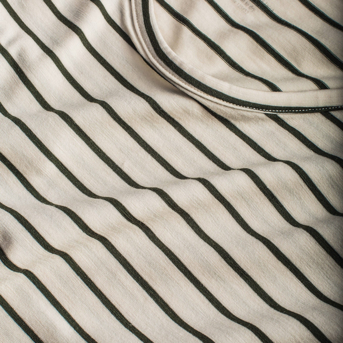 The Sausalito Dress in Forest Stripe Mercerized Merino