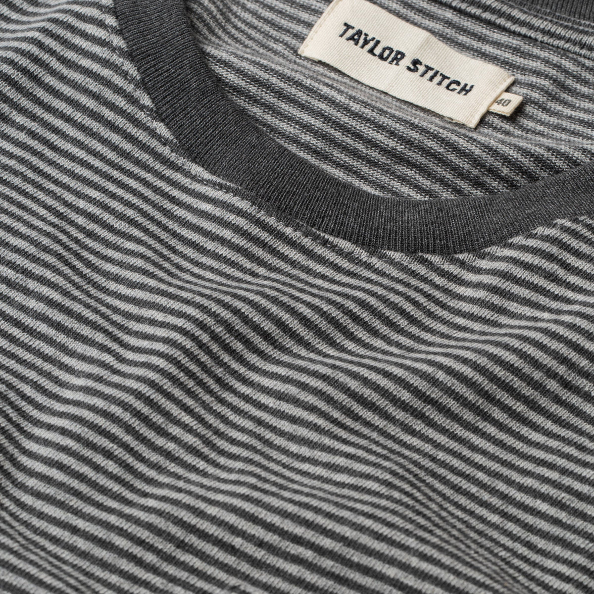The Heavy Bag Tee in Grey Stripe