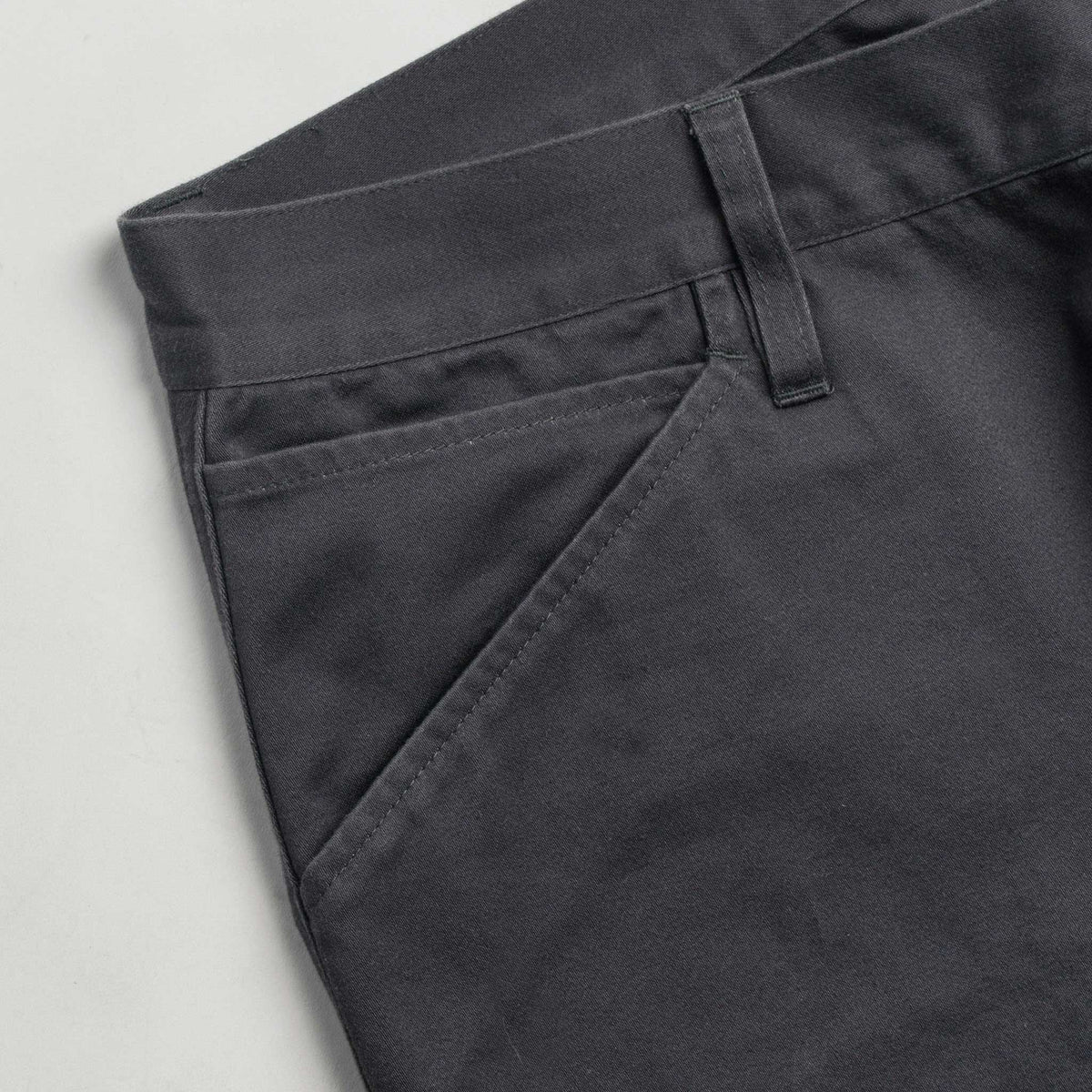 The Camp Pant in Charcoal Reverse Sateen