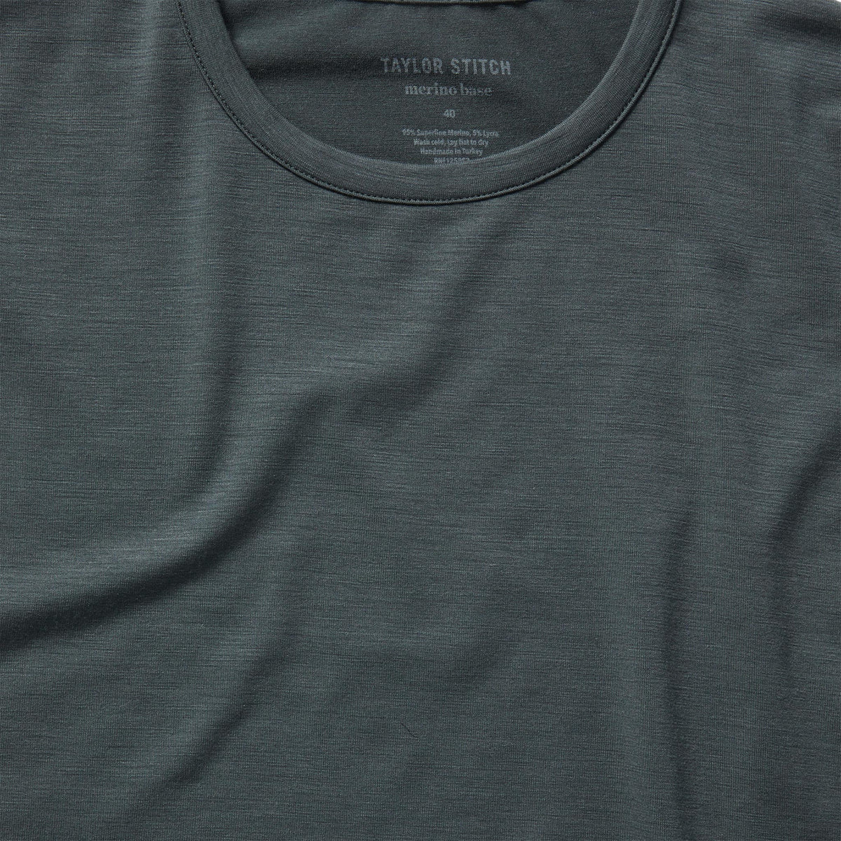 The Merino Tee in Dark Slate