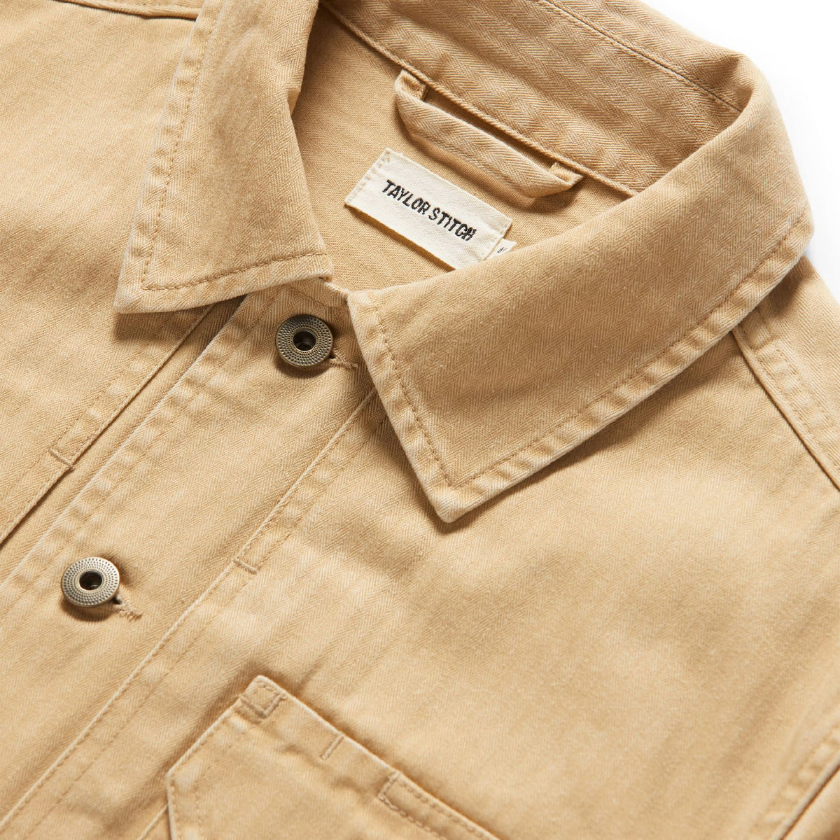 The Reserve Shirt in Khaki Herringbone