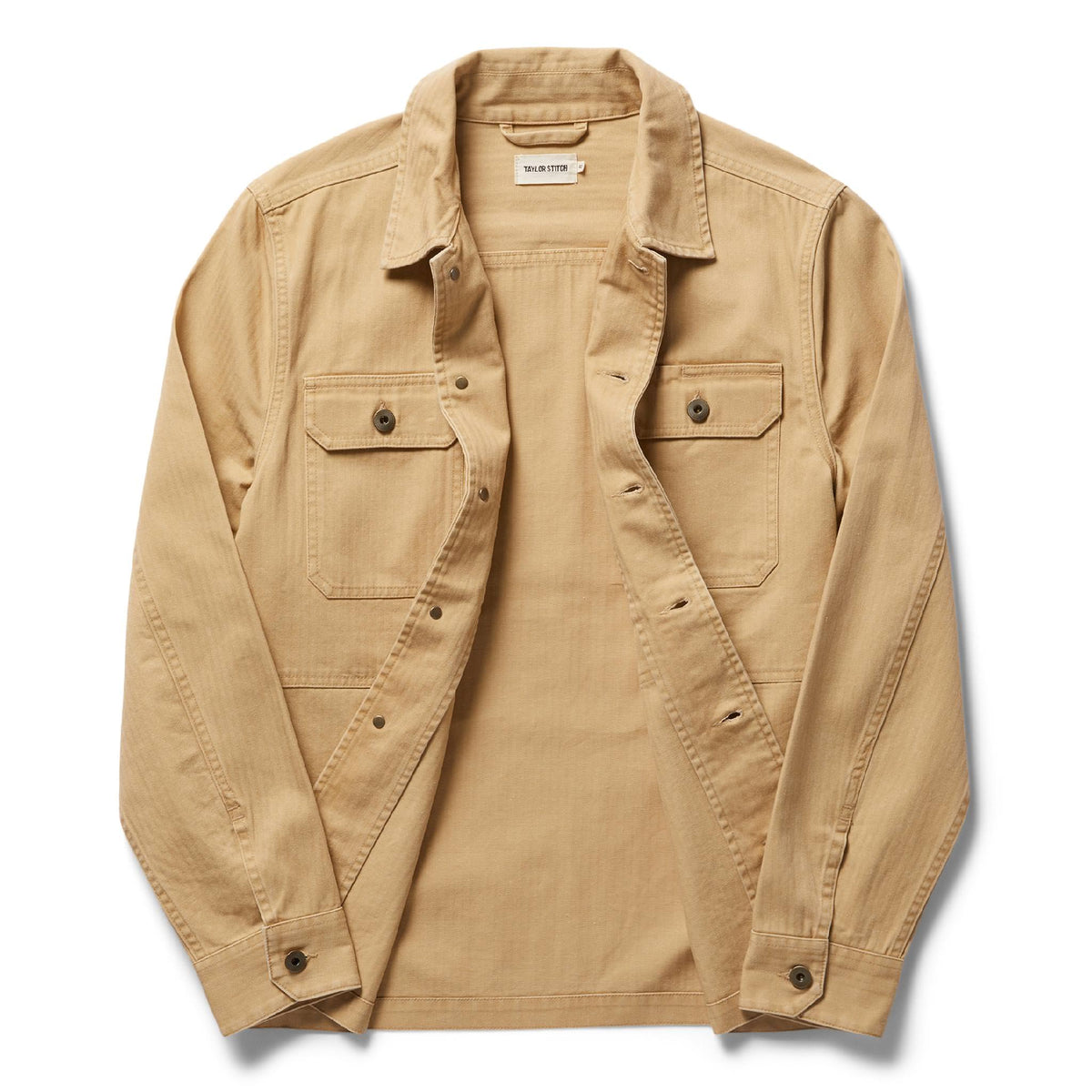 The Reserve Shirt in Khaki Herringbone