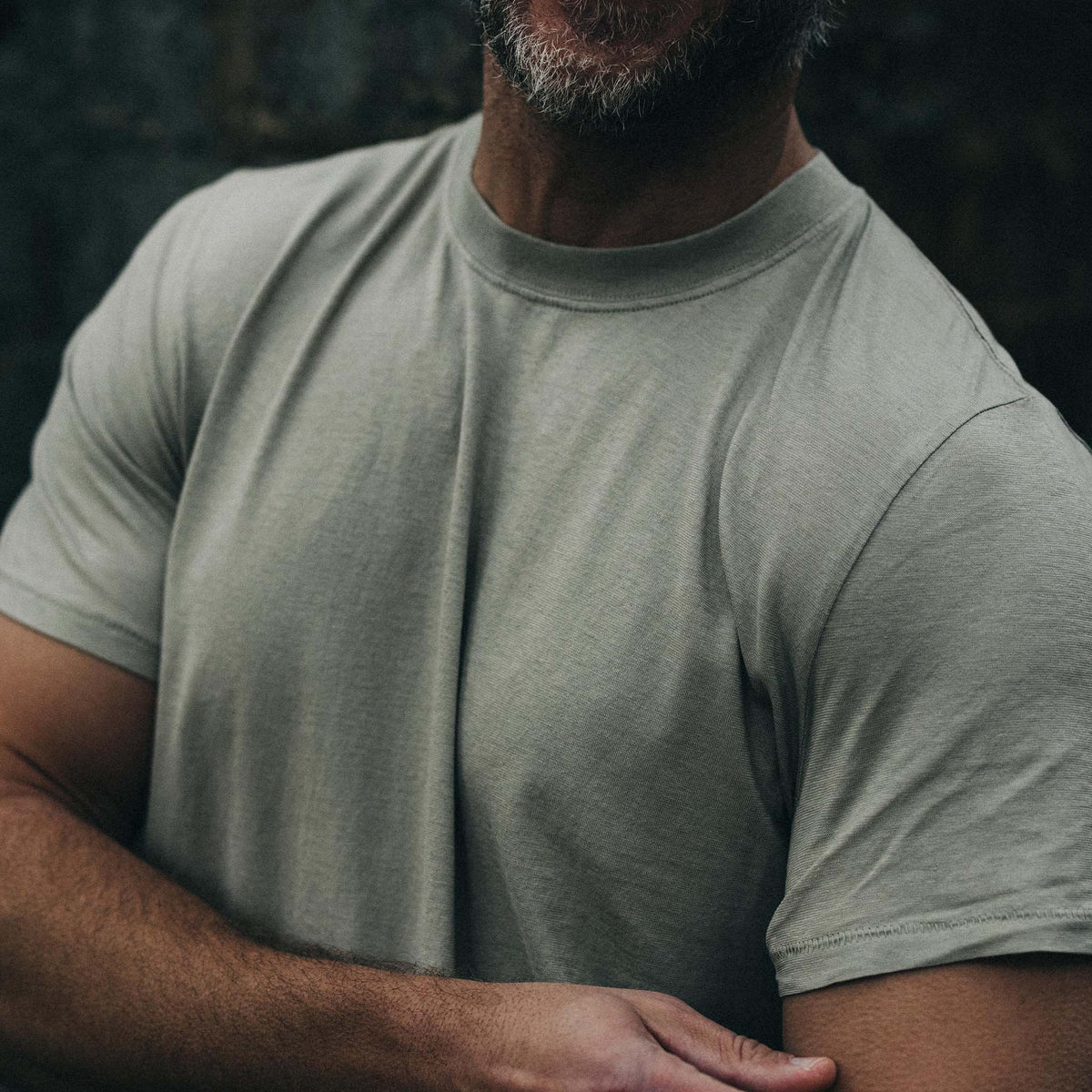 The Cotton Hemp Tee in Sagebrush