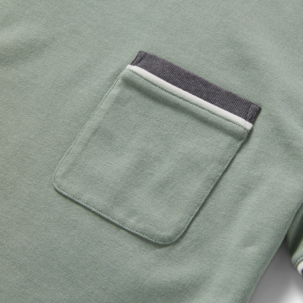 The Heavy Bag Ringer Tee in Slate and Seed