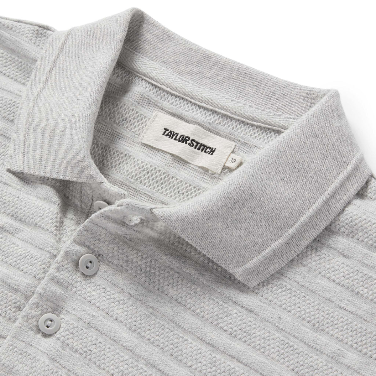 The Jacquard Polo in Ash Heather