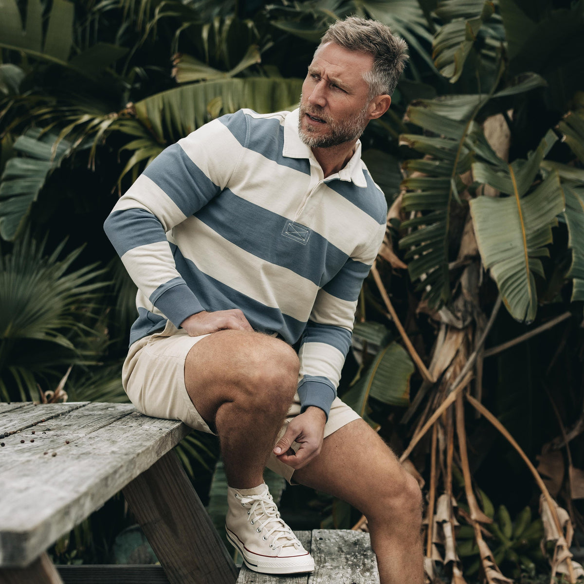 The Rugby Shirt in Storm Stripe
