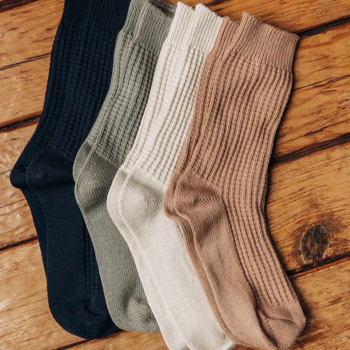 The Waffle Sock in Natural