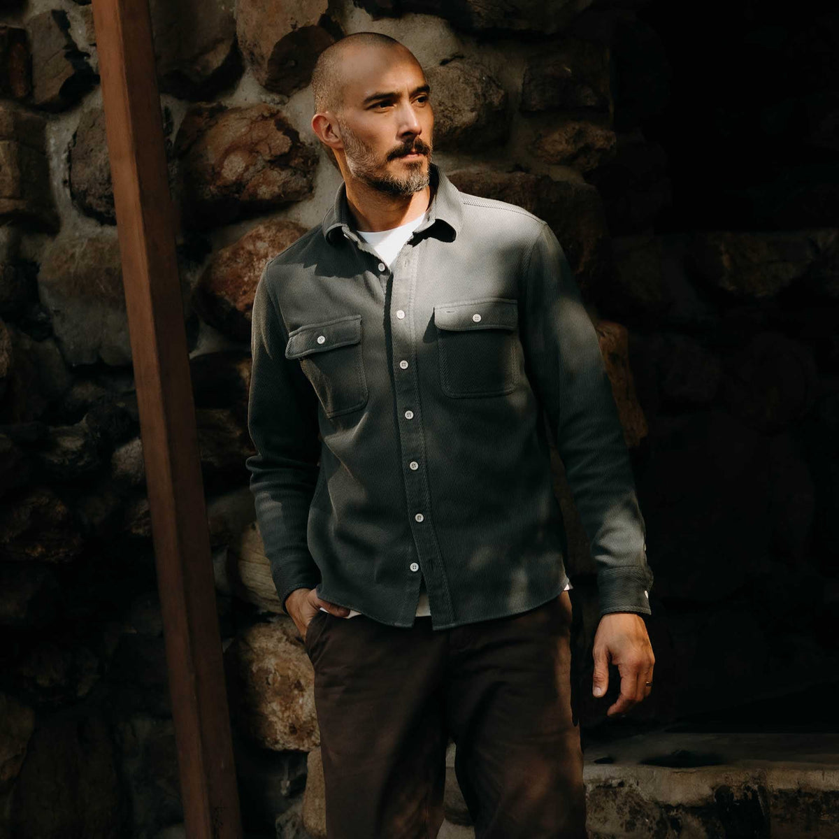 The Ledge Shirt in Deep Sea Twill