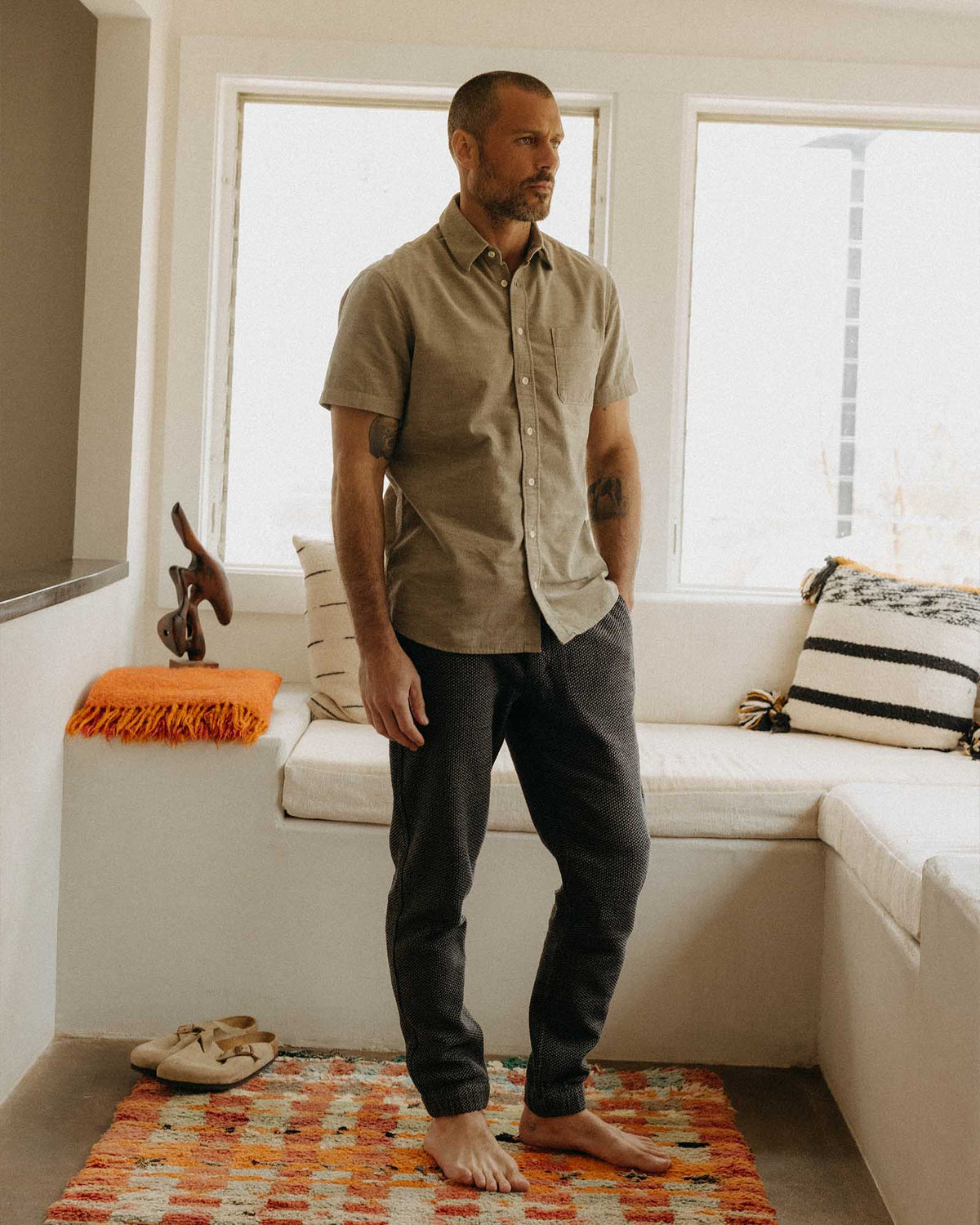 The Short Sleeve California in Heather Moss Cord