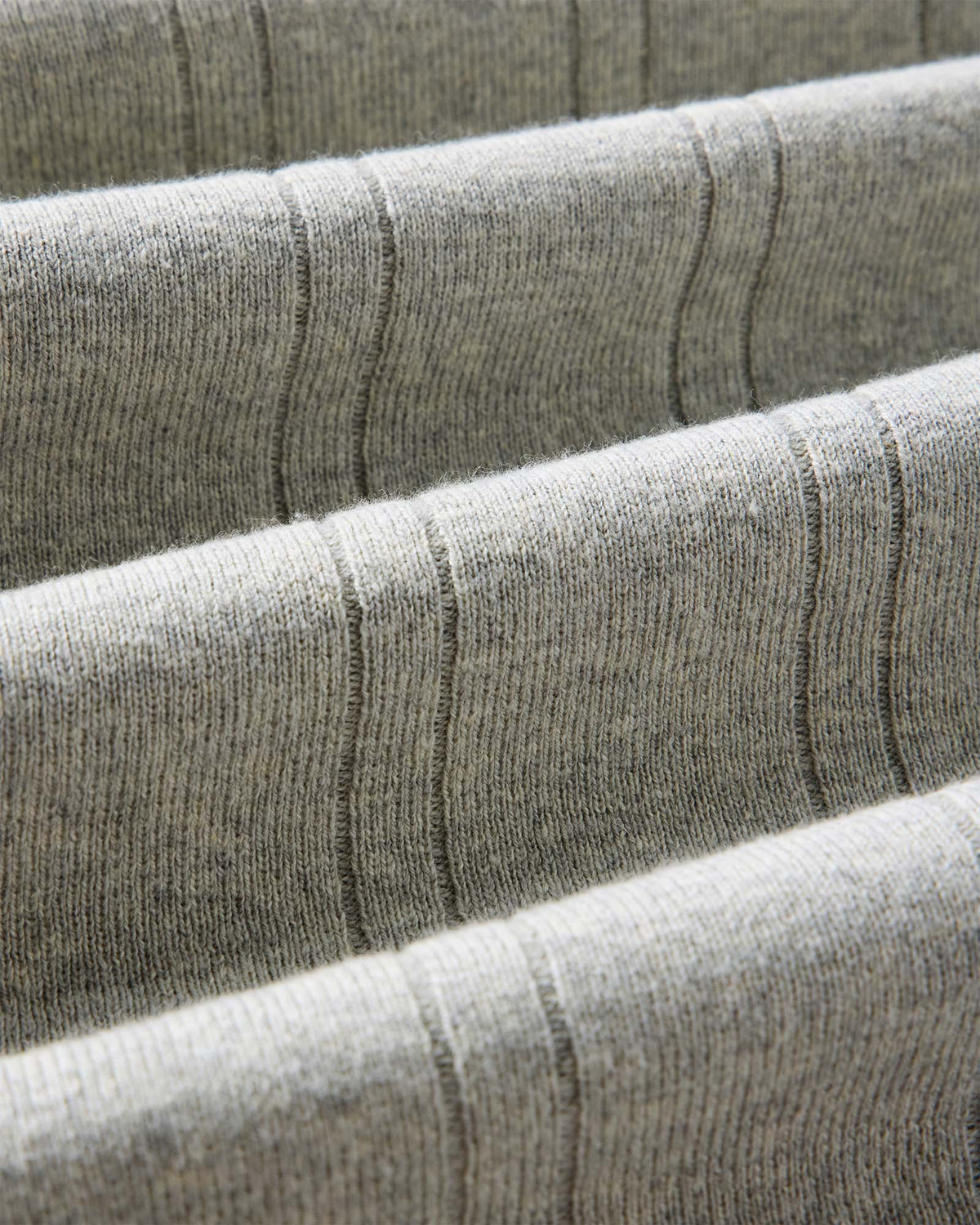 The Valencia Sweater Polo in Heather Grey Rib