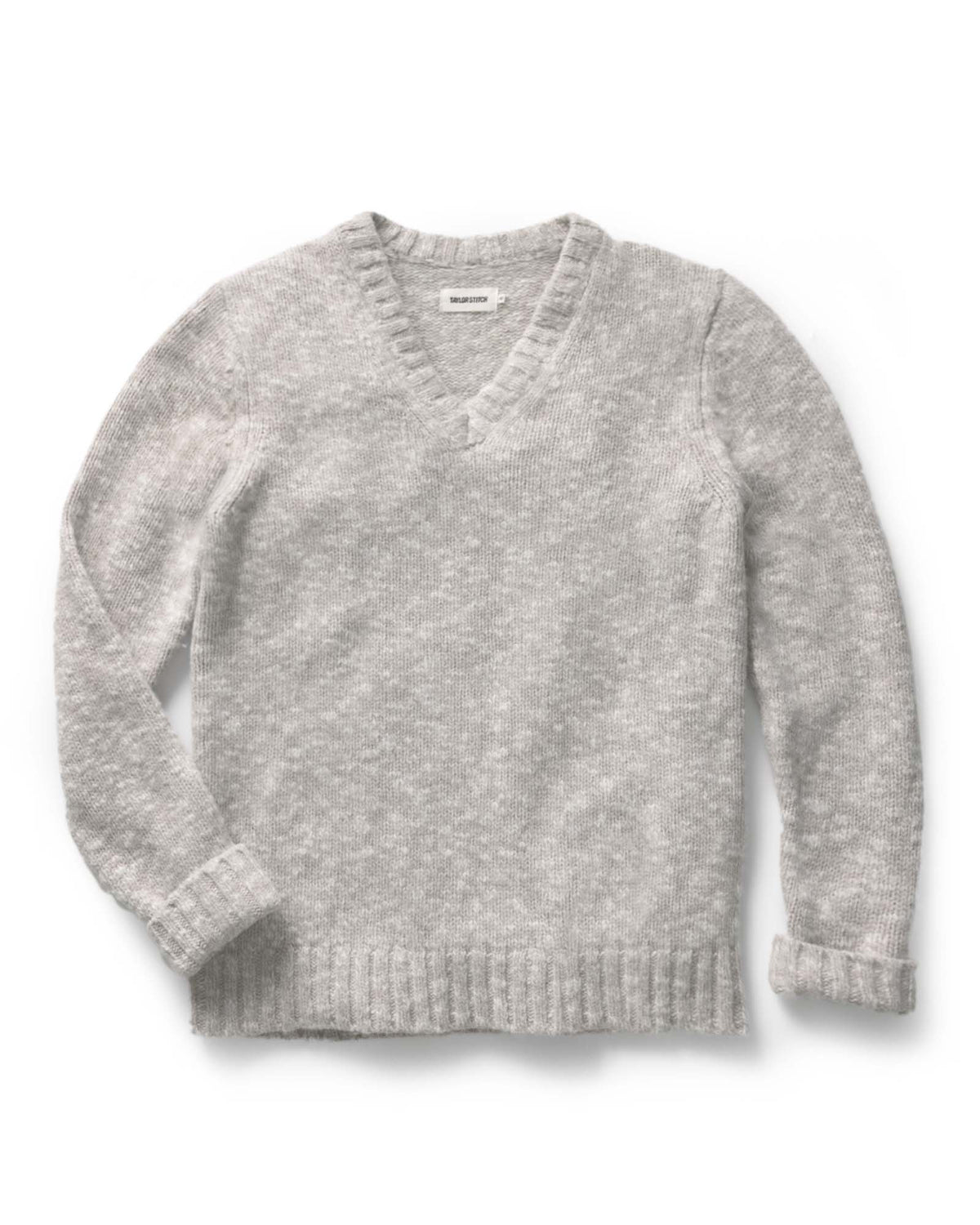 The Match V-Neck Sweater in Sable Merino Slub