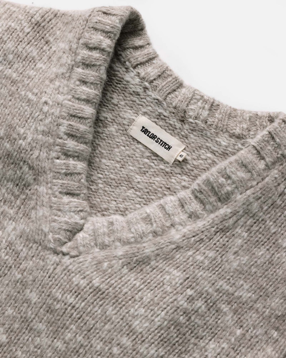 The Match V-Neck Sweater in Sable Merino Slub