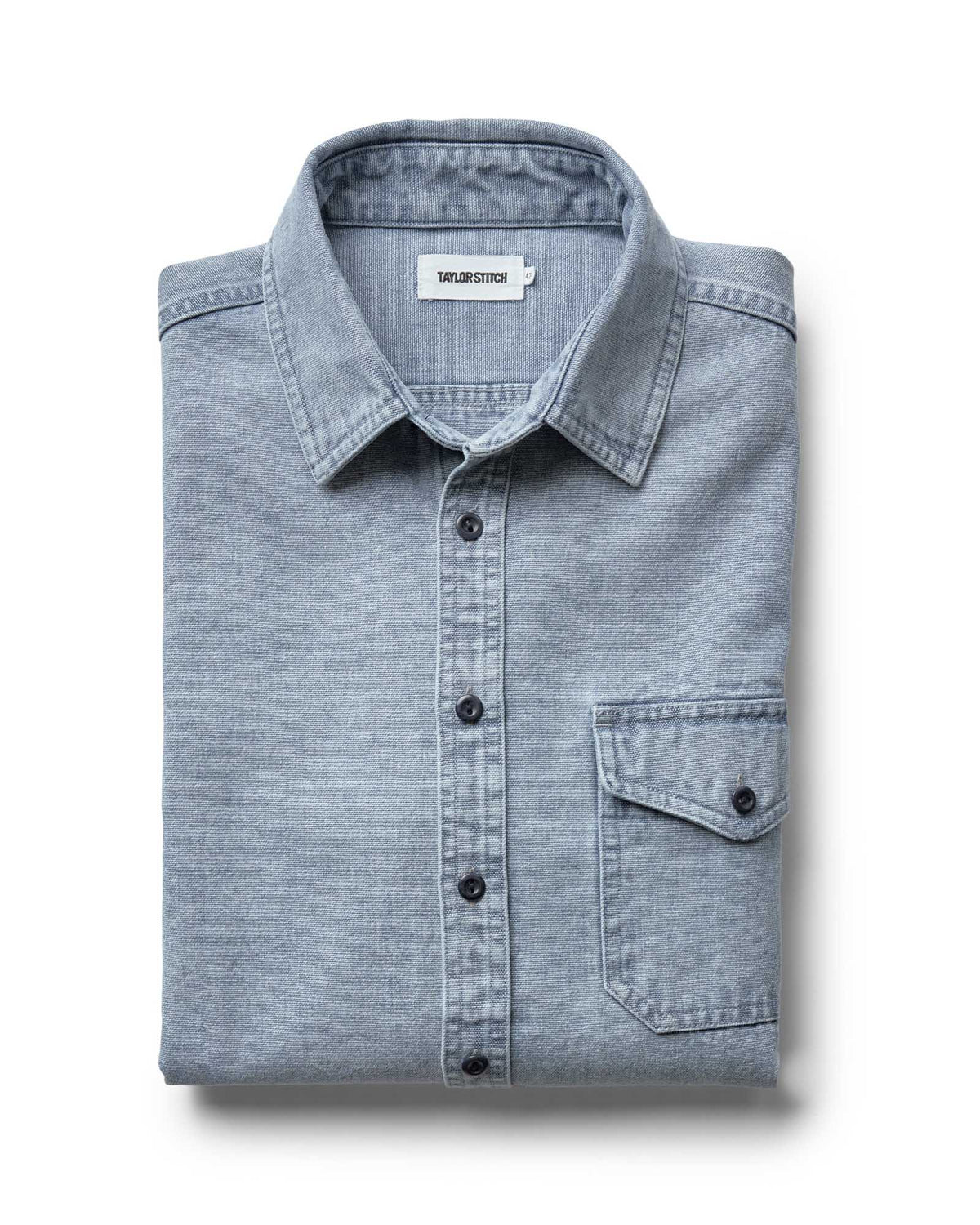 The Cadet Shirt in Washed Indigo Oxford