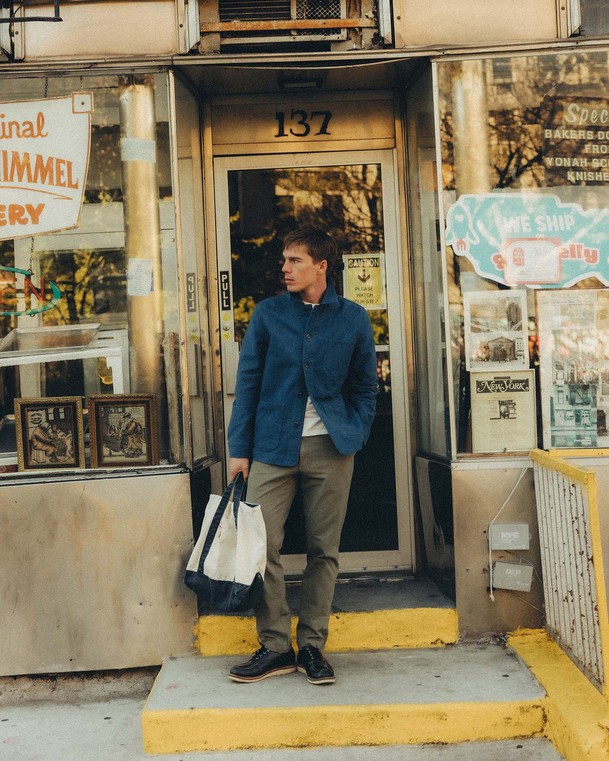 The Ojai Jacket in French Blue Moleskin