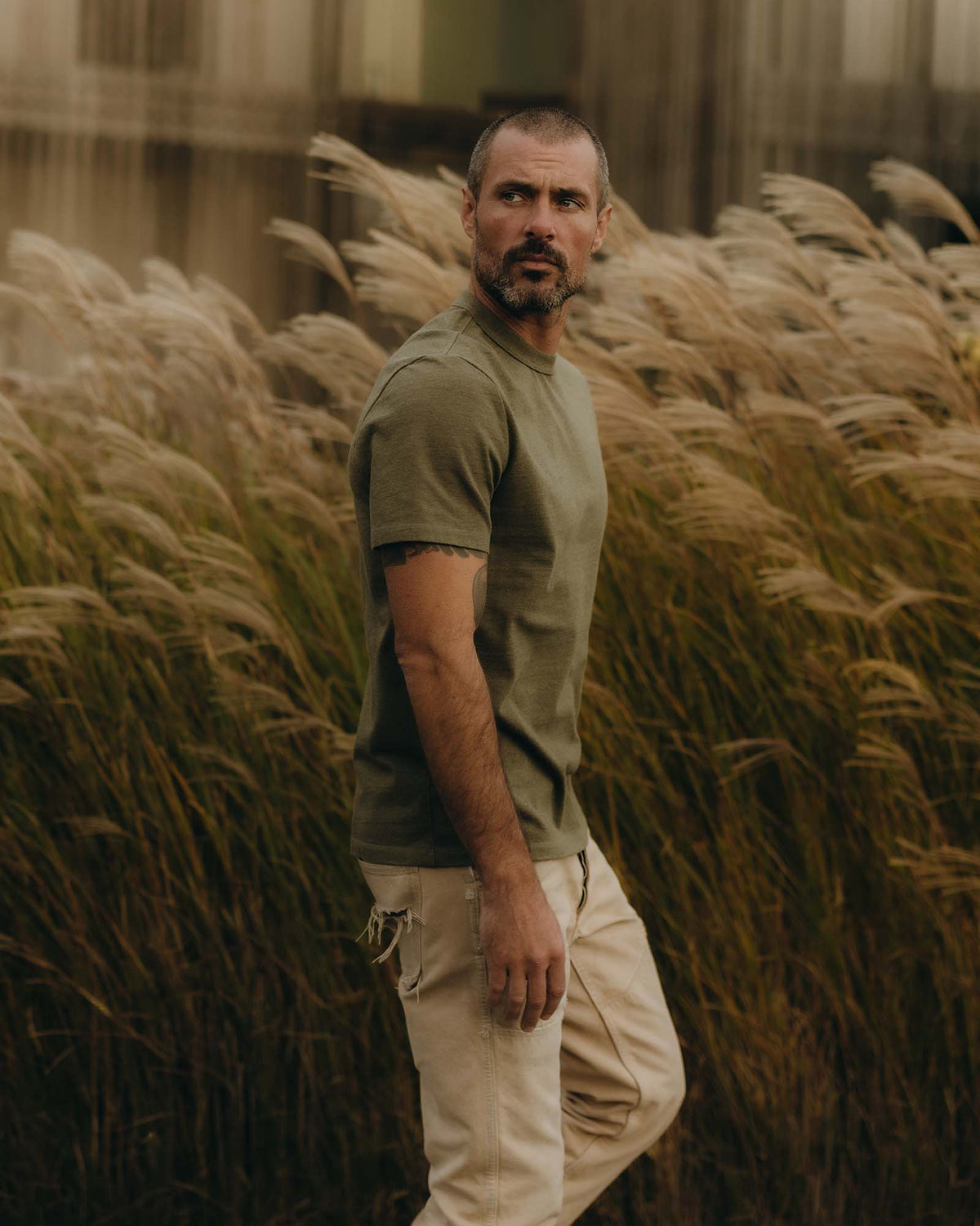 The Organic Cotton Shop Tee in Army Twist