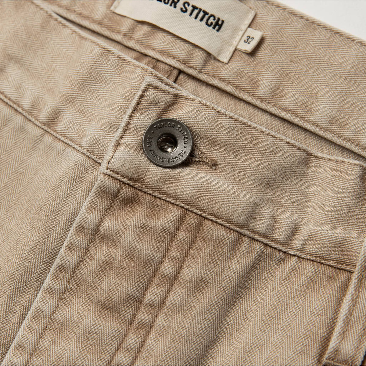 The Camp Pant in Khaki Herringbone