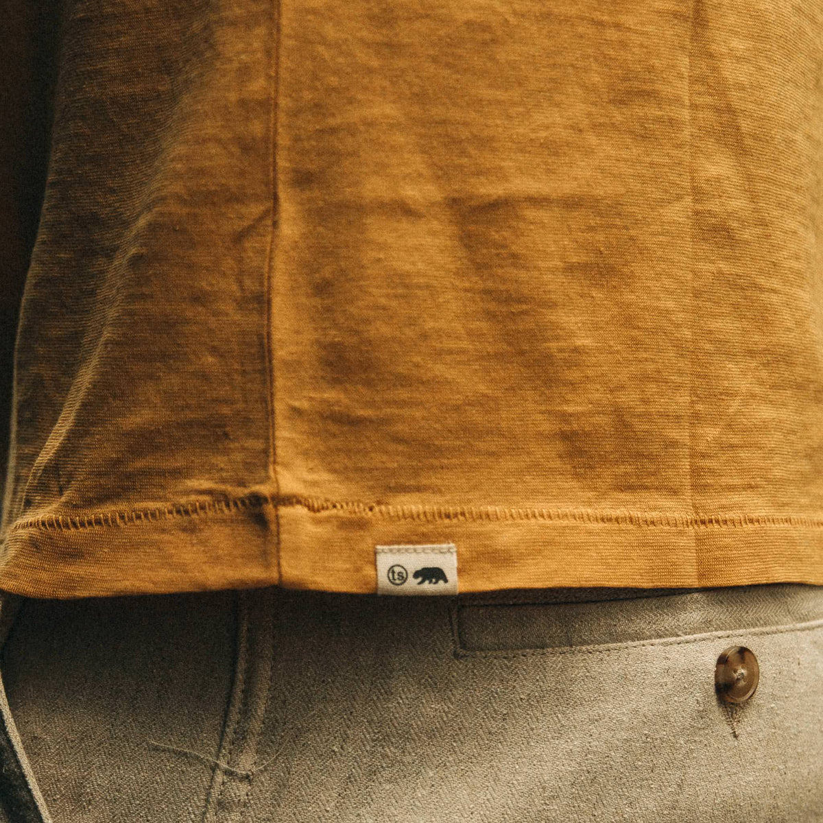 The Cotton Hemp Tee in Canary Eagle