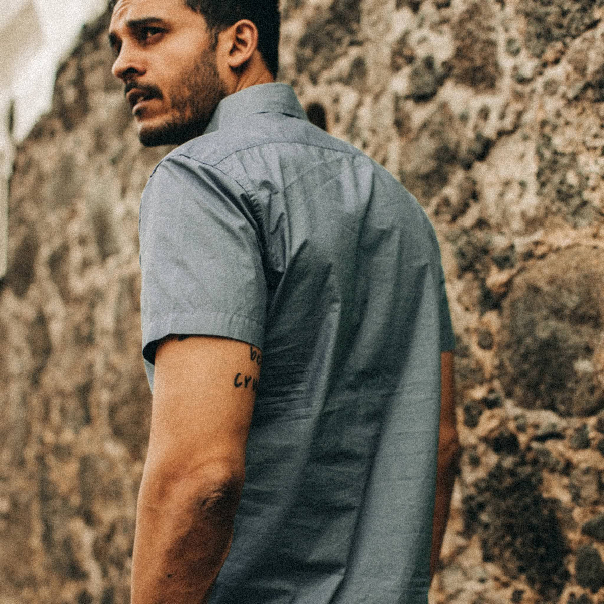 The Short Sleeve Officer Shirt in Slate
