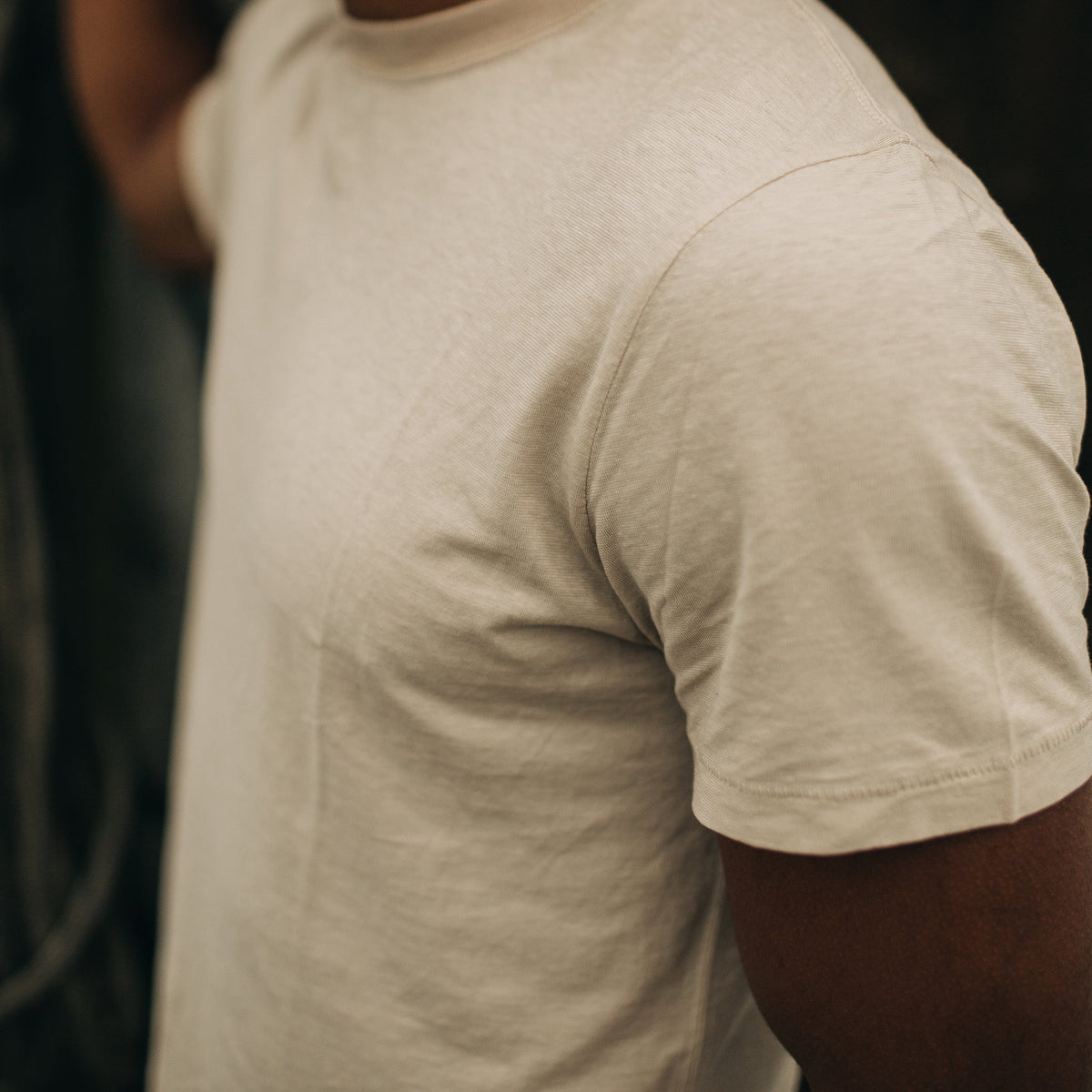 The Cotton Hemp Tee in Sand