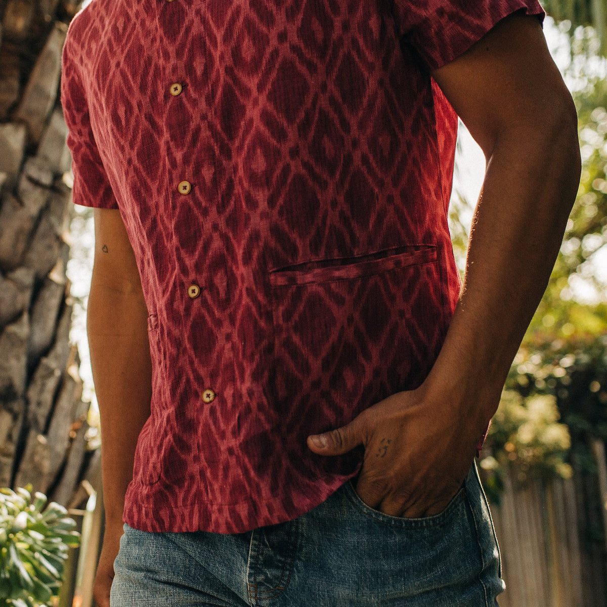 The Havana in Wine Ikat