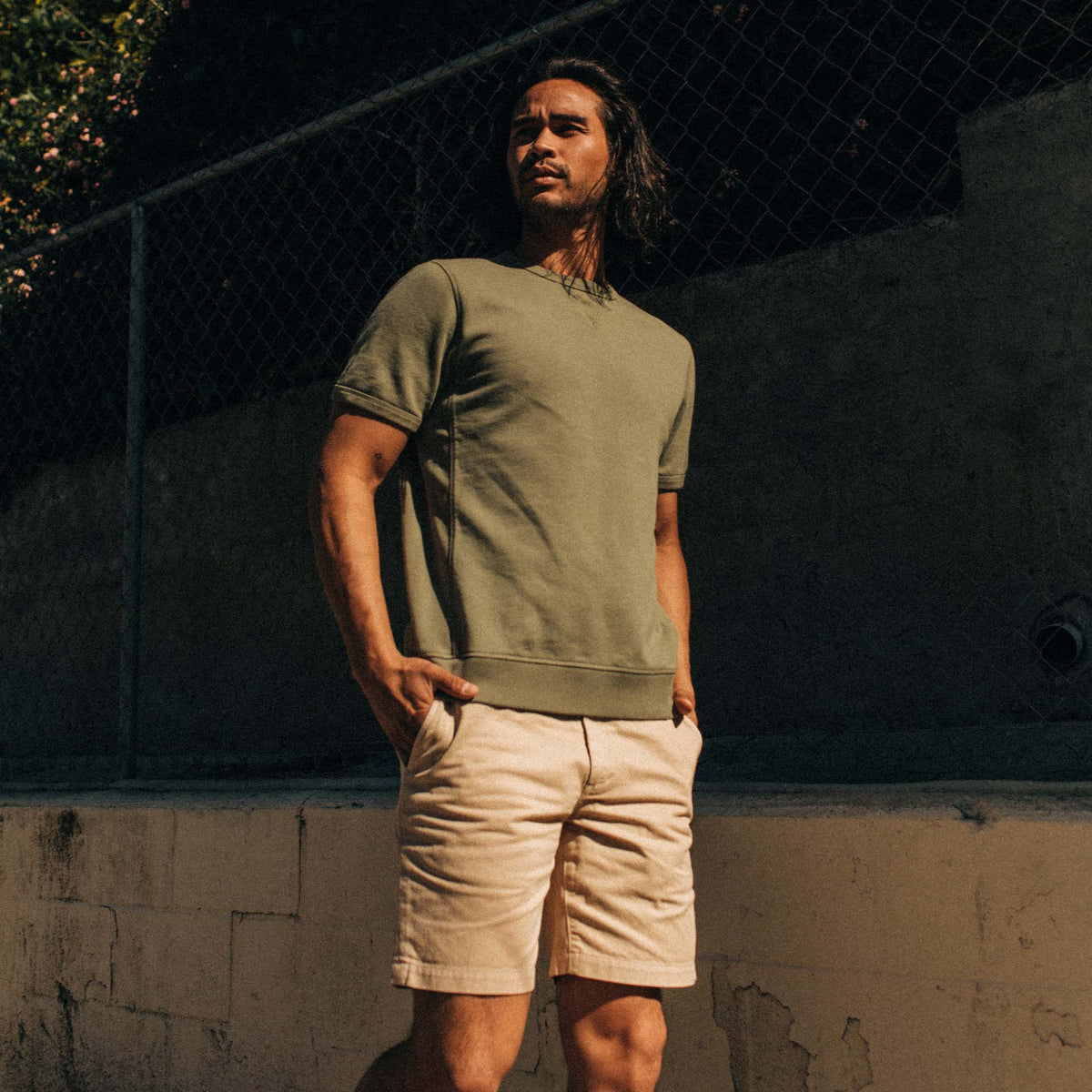 The Short Sleeve Fillmore Crew in Olive