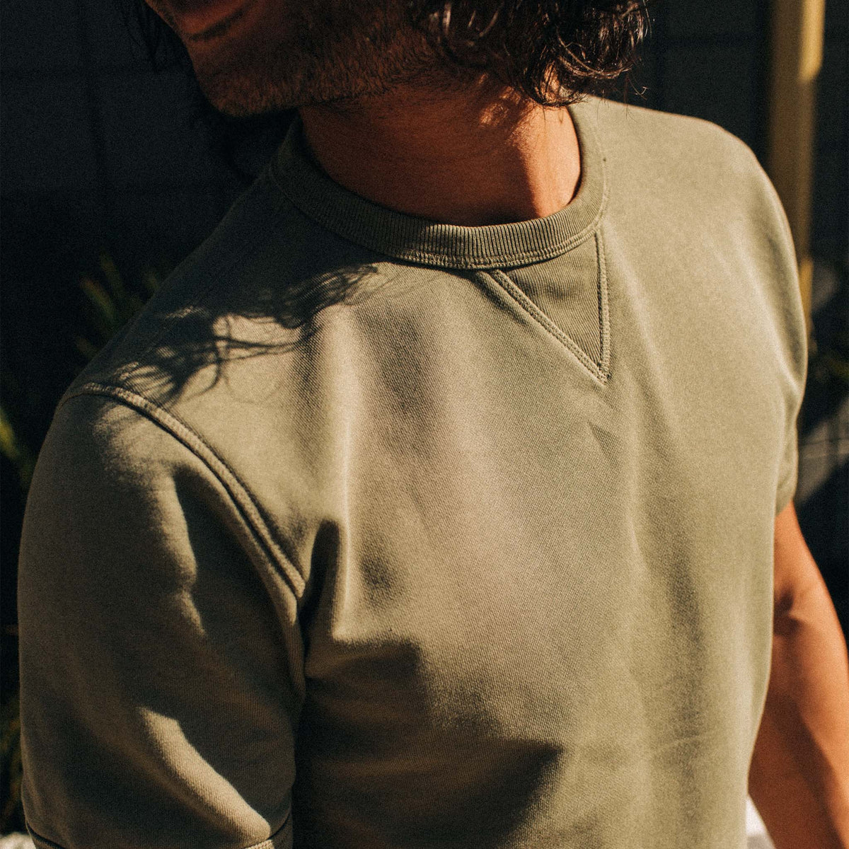 The Short Sleeve Fillmore Crew in Olive