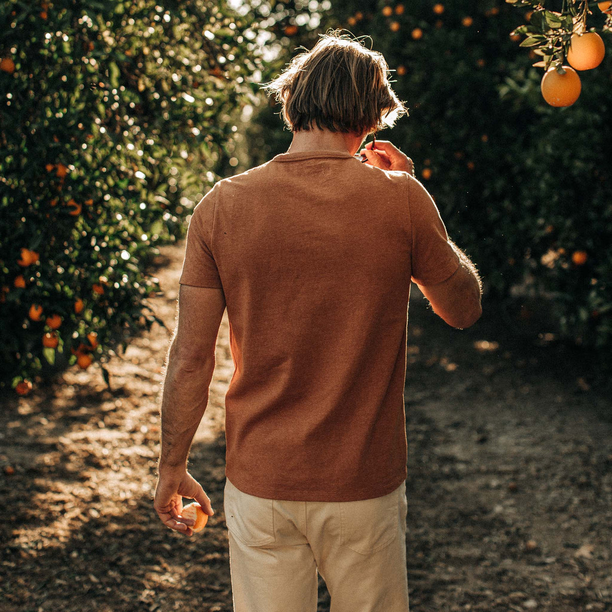 The Heavy Bag Tee in Apricot