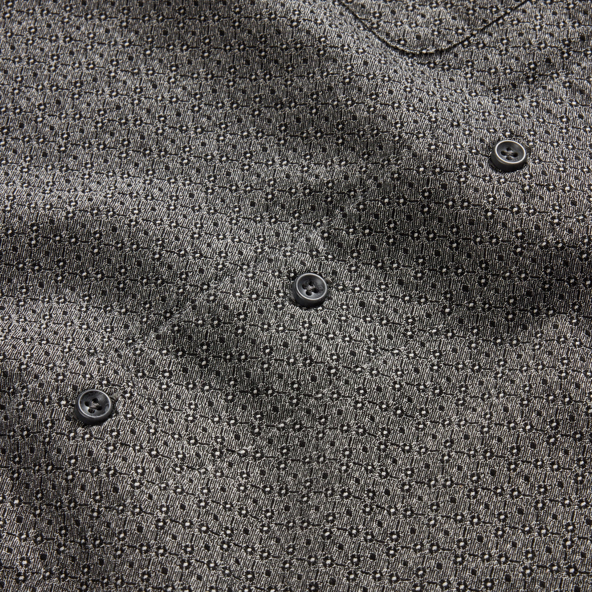 The Conrad Shirt in Black Indigo Jacquard Floral