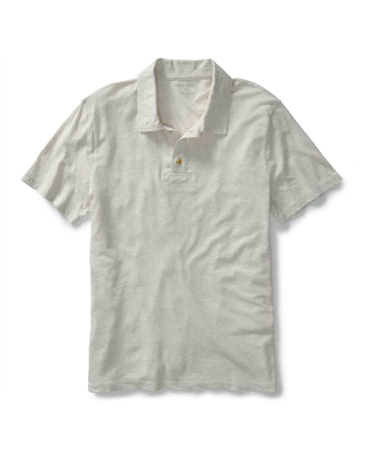 The Cotton Hemp Polo in Heather Oat