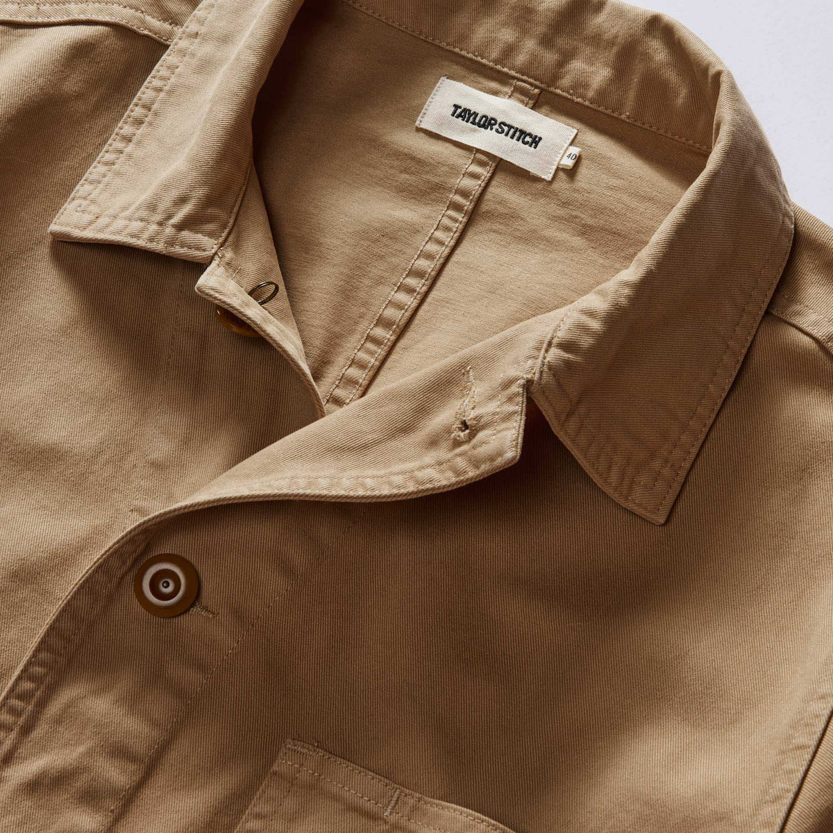 The Ojai Jacket in Organic Light Khaki Foundation Twill