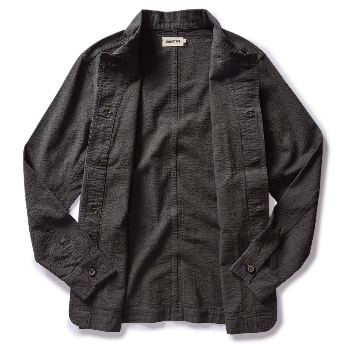 The Ojai Jacket in Faded Black Seersucker