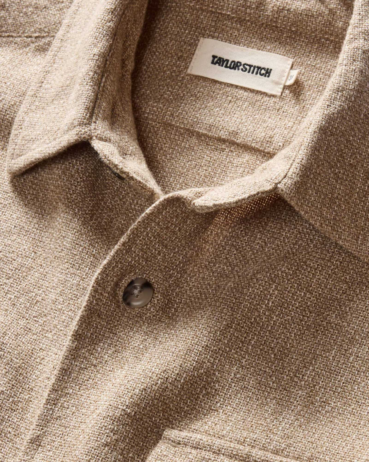 The Point Shirt in Heather Oat Linen Tweed