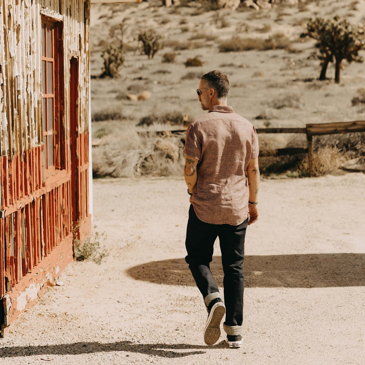 The Short Sleeve California in Dried Cherry Hemp