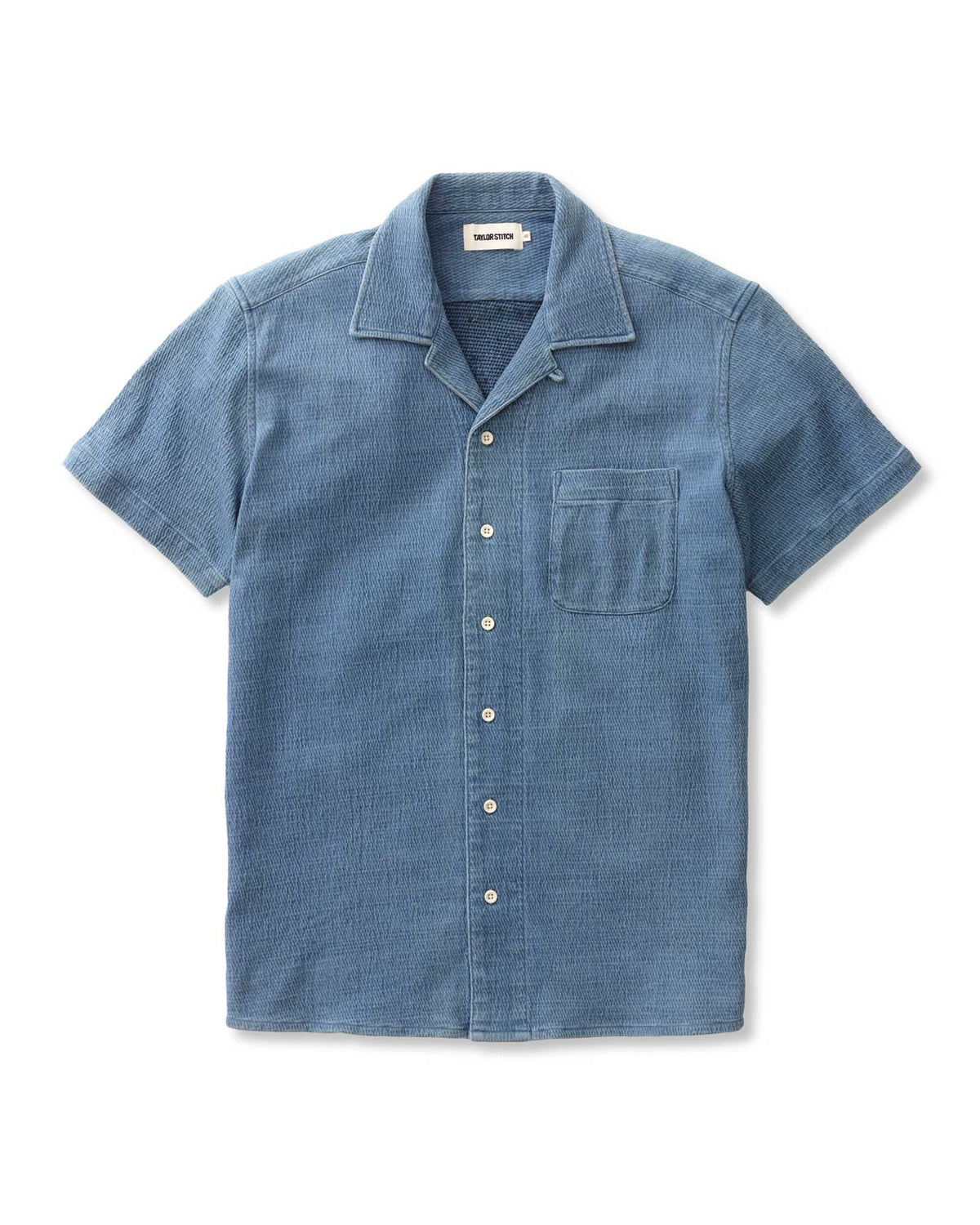 The Hawthorne Shirt in Washed Indigo Crepe