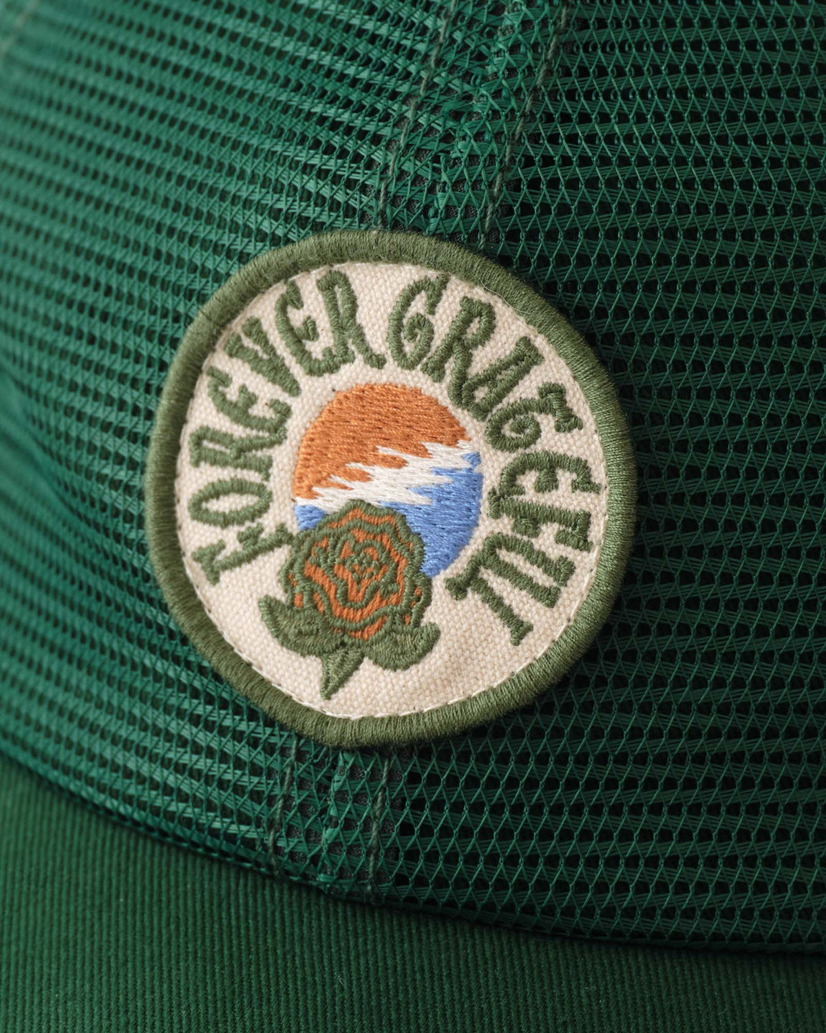 The 6-Panel Trucker Cap in Emerald Mesh