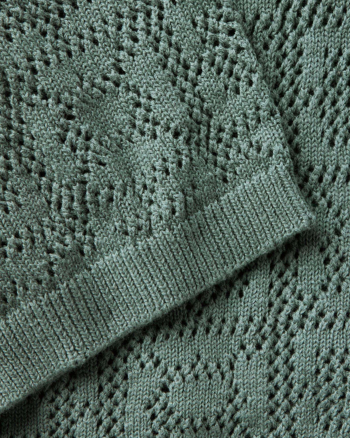 The Monterey Sweater Polo in Deep Sea Geo Crochet