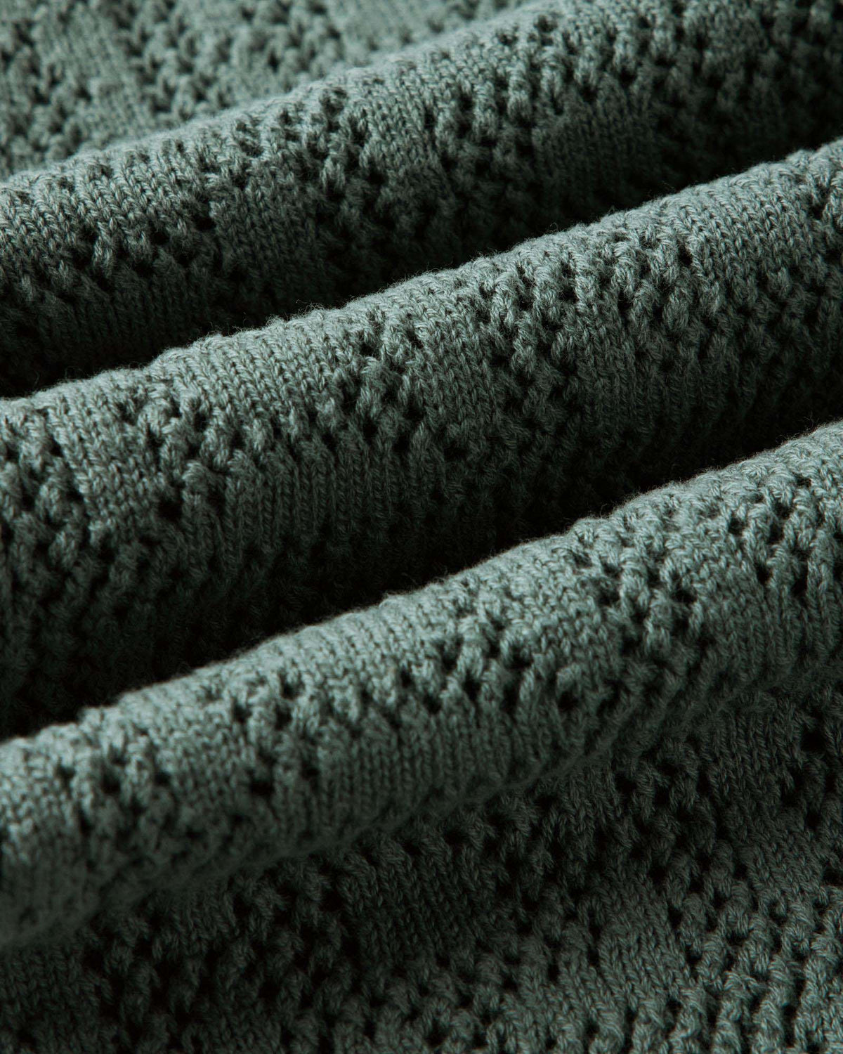 The Monterey Sweater Polo in Deep Sea Geo Crochet
