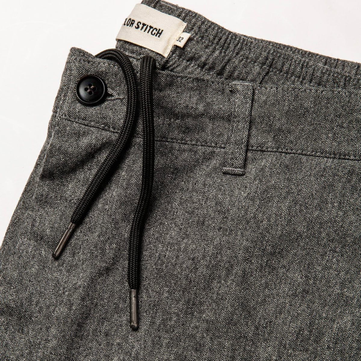 The Carmel Pant in Charcoal Birdseye Wool