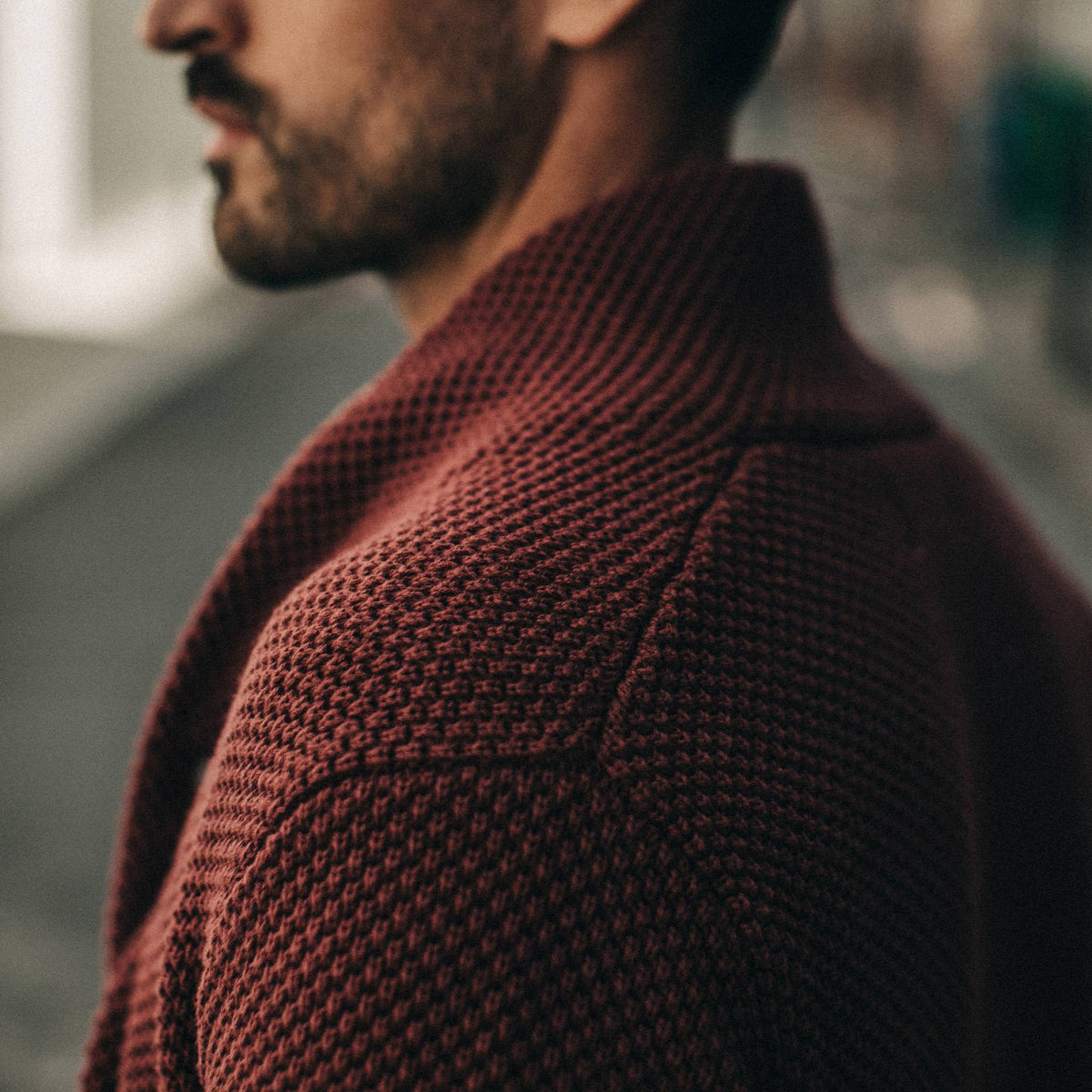 The Crawford Sweater in Burgundy