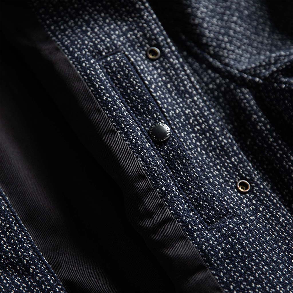 The Decker Jacket in Navy Wool Beach Cloth