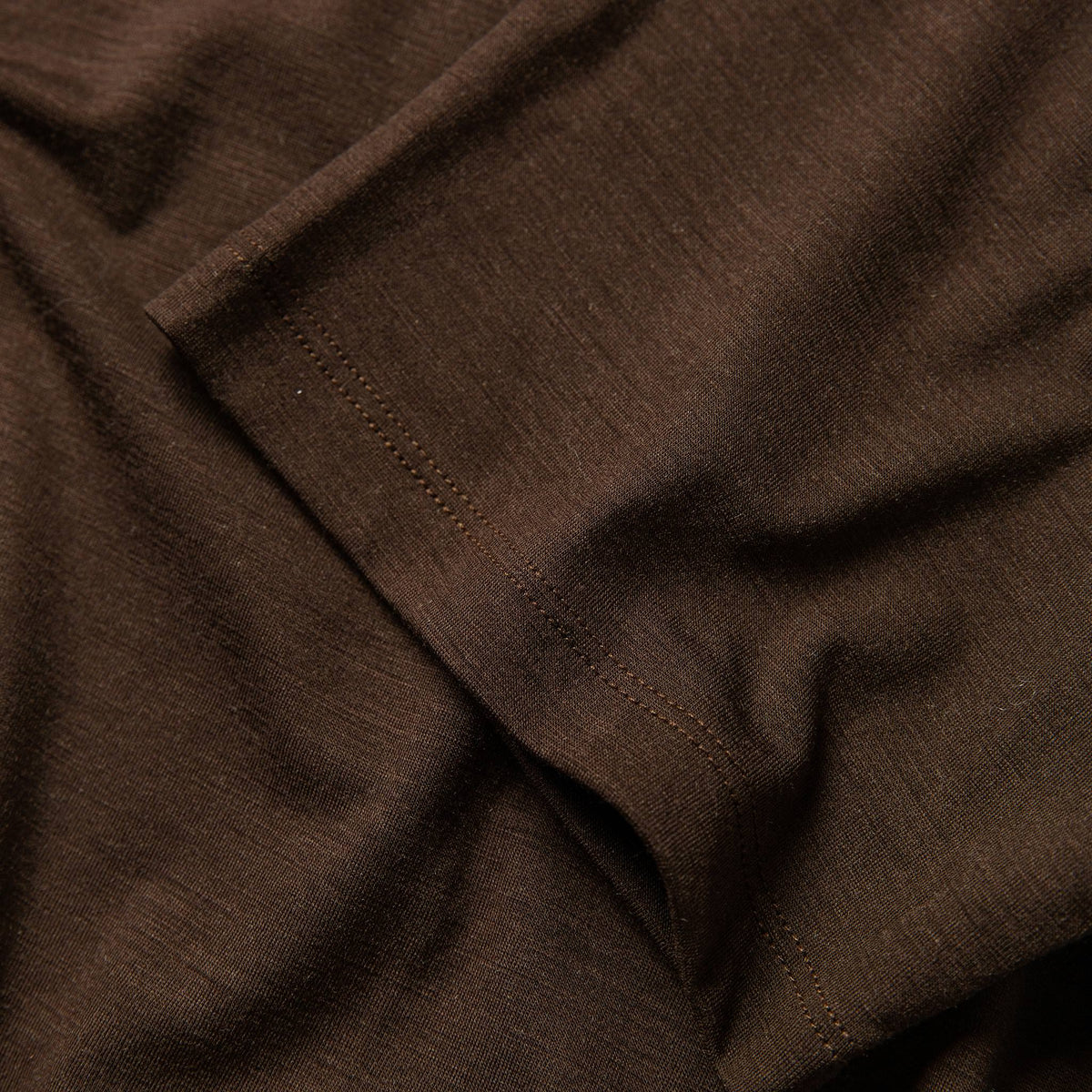 The Merino Tee in Heather Espresso