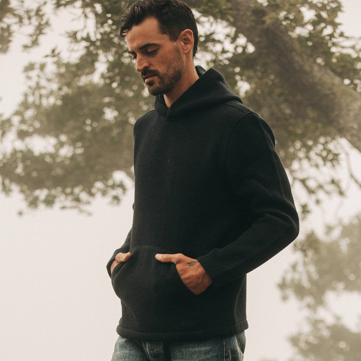 The Nomad Hoodie in Navy Twill
