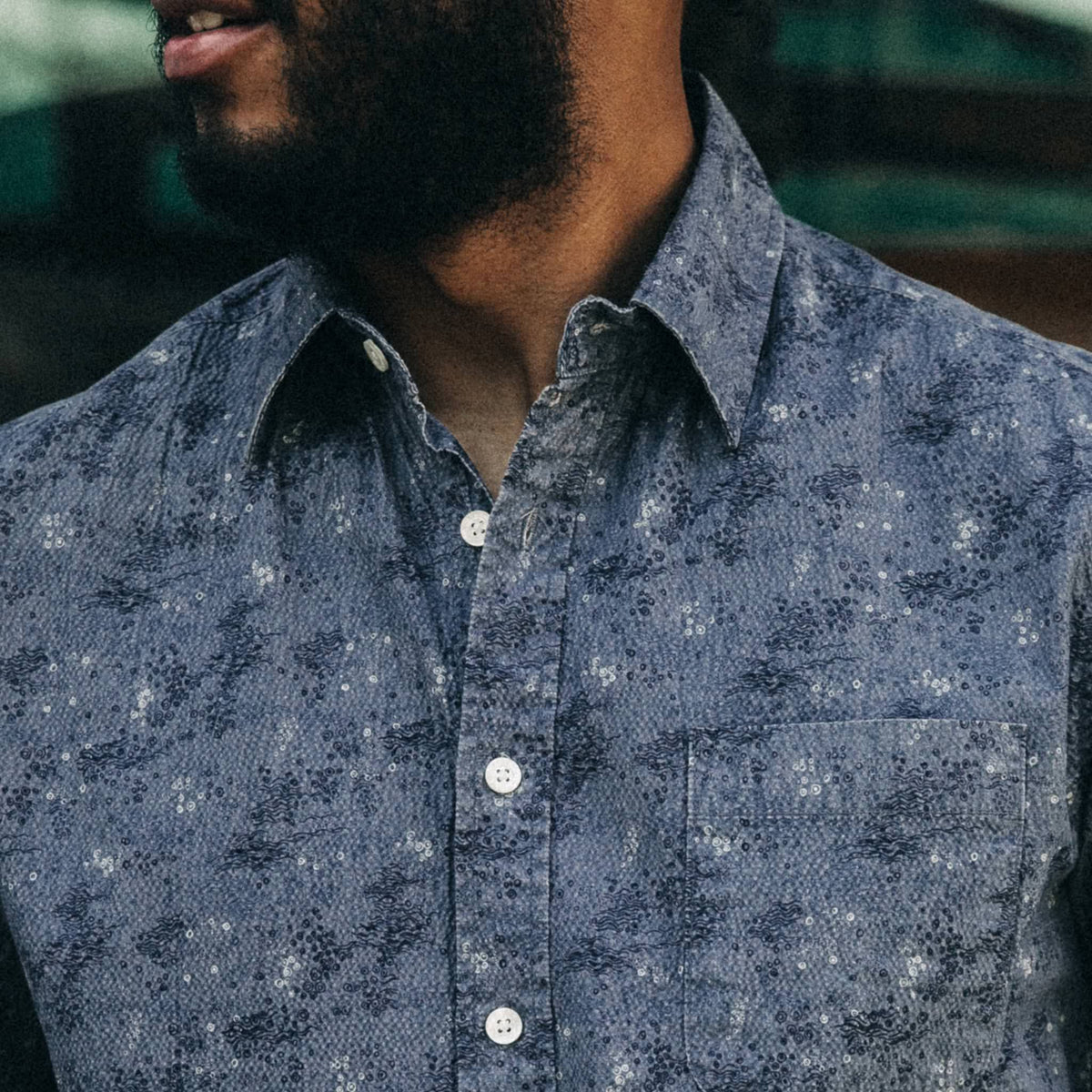 The Short Sleeve California in Ocean Sketch