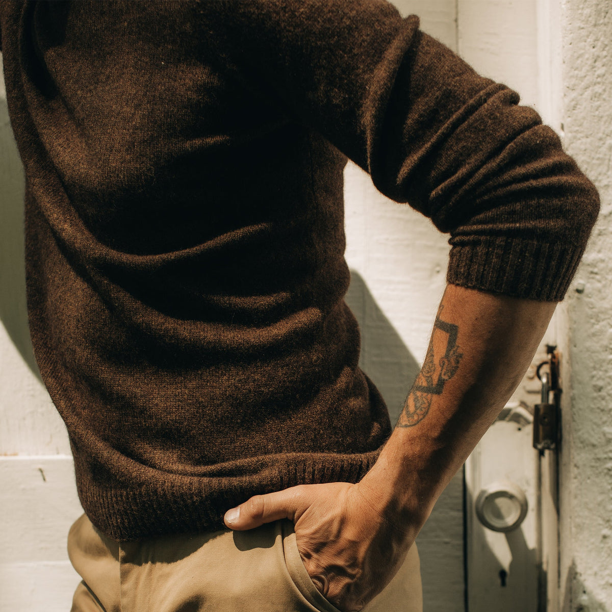The Lodge Sweater in Coffee