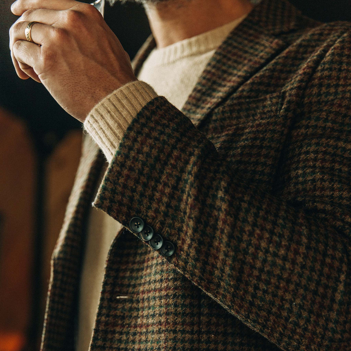 The Sheffield Sportcoat in Tan Gun Check