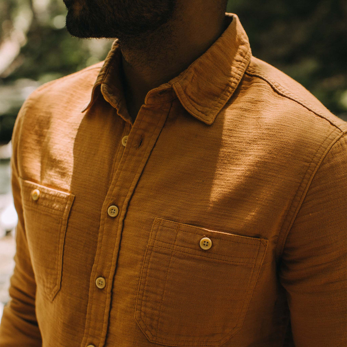 The Utility Shirt in Russet Double Cloth