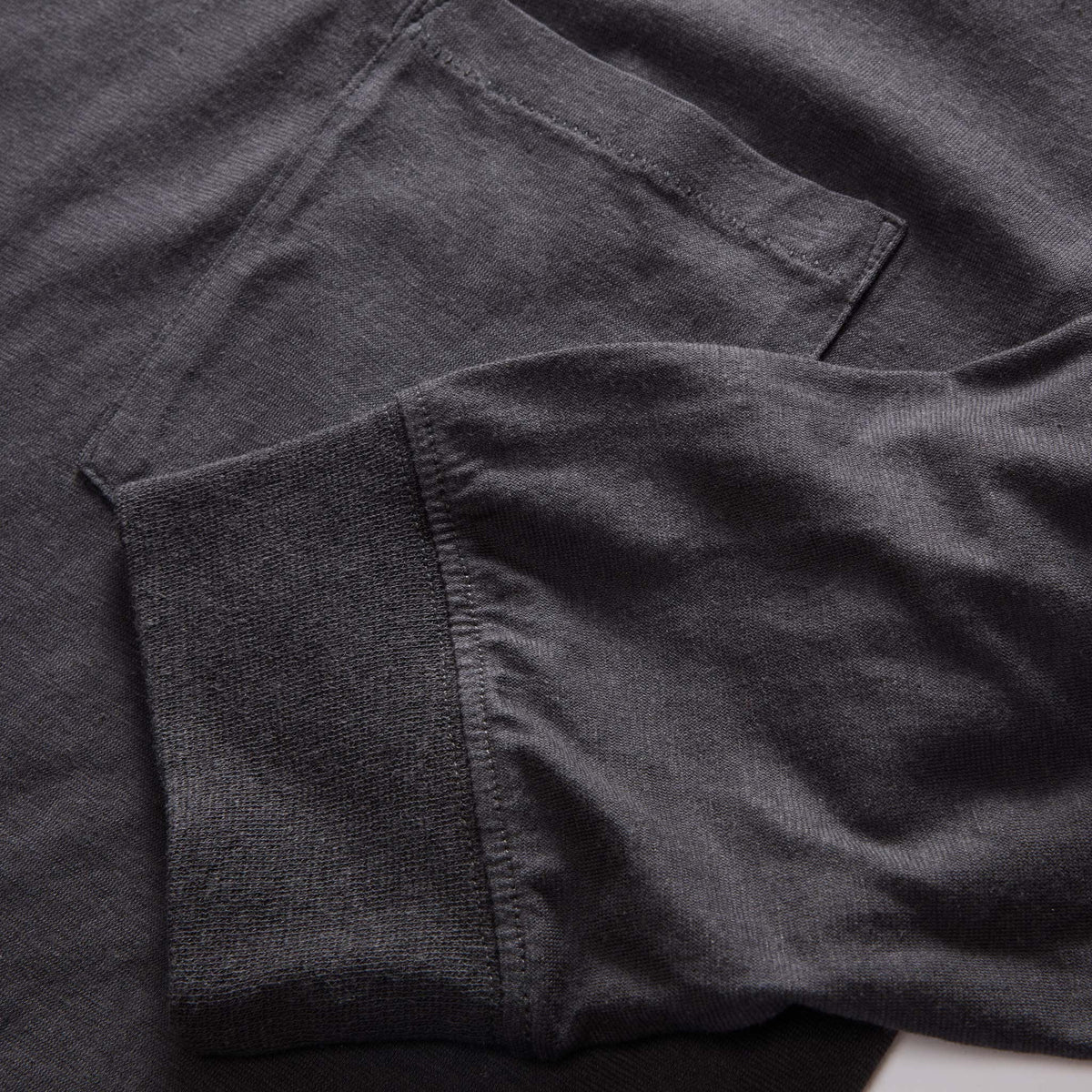 The Cotton Hemp Long Sleeve Tee in Charcoal