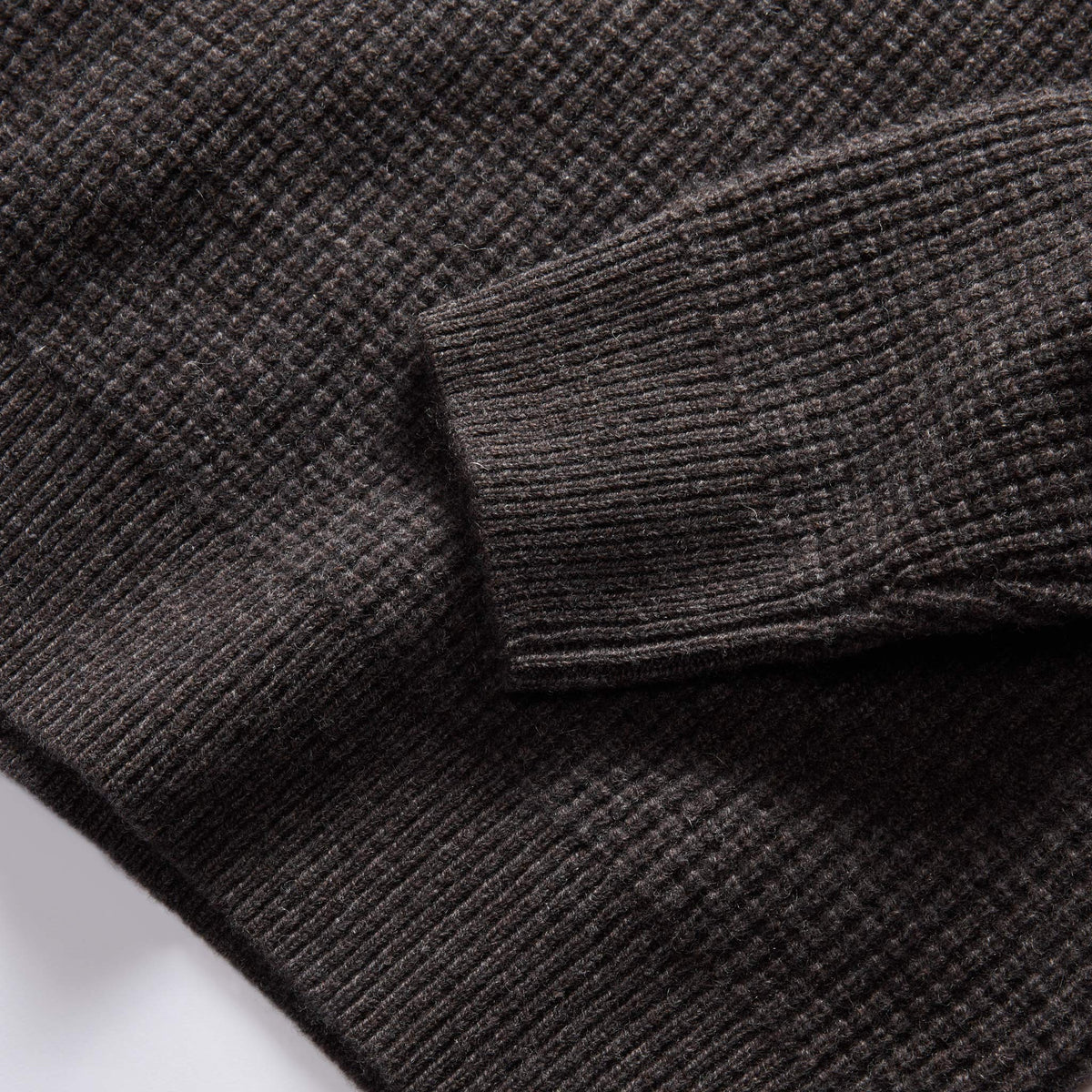 The Sidecountry Sweater in Heather Coffee Merino Waffle