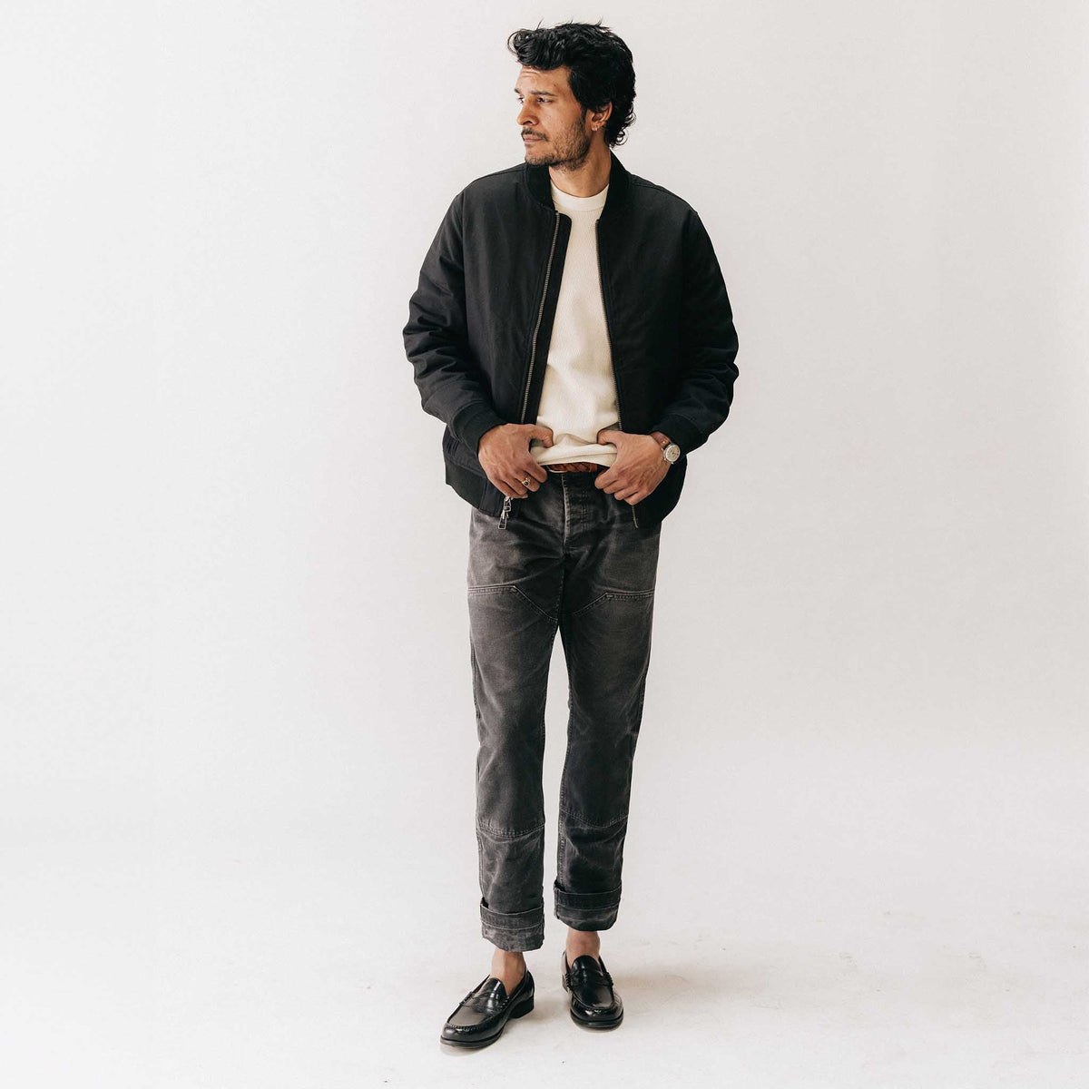 The Good Acre Chore Pant in Black Canvas