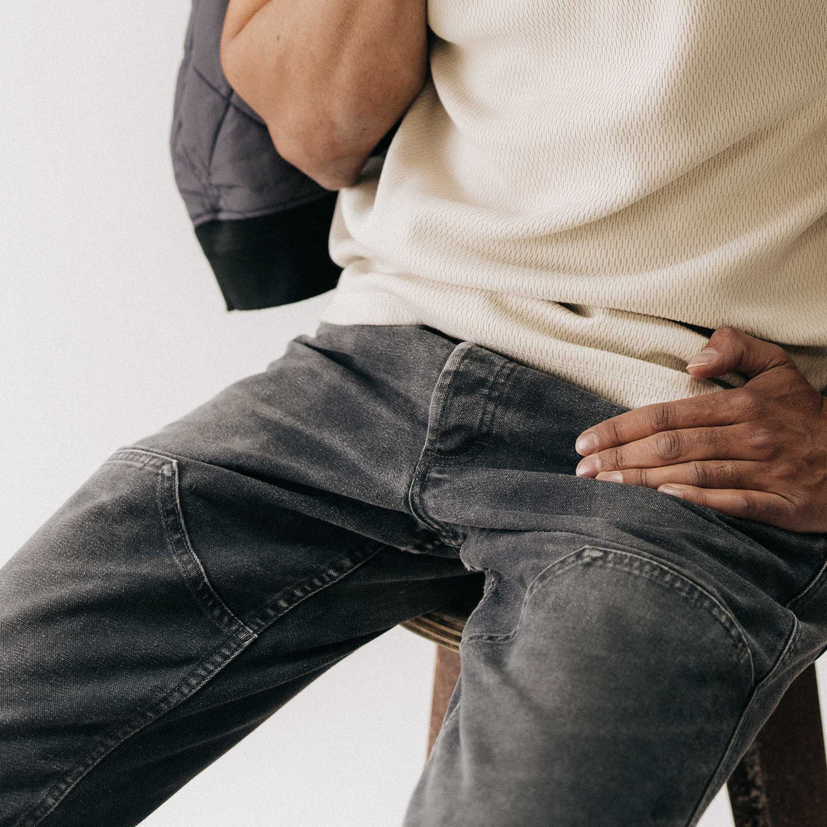 The Good Acre Chore Pant in Black Canvas